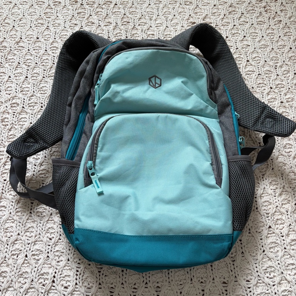 Tracker Backpack - Blue Multi Pocket Backpack - Lunch & Laptop pocket included